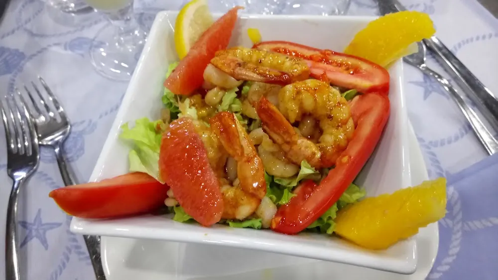 Salade Gambas Aux Agrumes